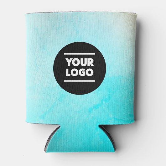 海ブルーカスタマイズロゴ 缶クーラー (正面)