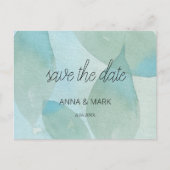 海ブルーグリーンウォーター色透明オリジナル シーズンポストカード (正面)