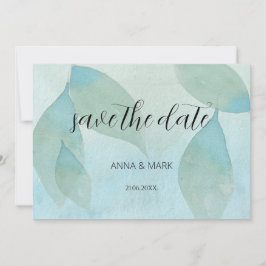 海ブルーグリーンウォーター色透明オリジナル 招待状