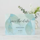 海ブルーグリーンウォーター色透明オリジナル 招待状 (スタンド正面)