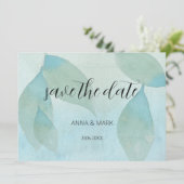 海ブルーグリーンウォーター色透明オリジナル 招待状 (スタンド正面)