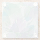 海ブルーグリーンウォーター色透明レーダー ガラスコースター (裏面)