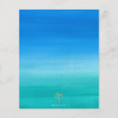 海ブルーグリーンビーチ結婚式招待状 (裏面)