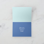 海ブルーグレーホエールノートカード サンキューカード (内部)