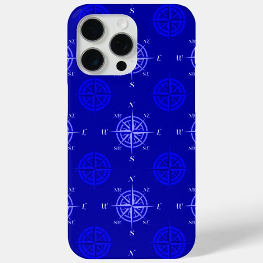 海ブルーコンパスバラ Case-Mate iPhoneケース (裏面)