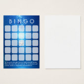 海ブルーシーをテーマにした5x5ブライダルビンゴカード (正面&裏面)