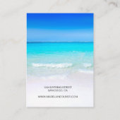 海ブルーシーンジュエリーネックレスディスプレイ 名刺 (裏面)