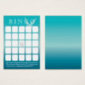 海ブルースターフィッシュ5x5ブライダルシャワービンゴカード (正面&裏面)