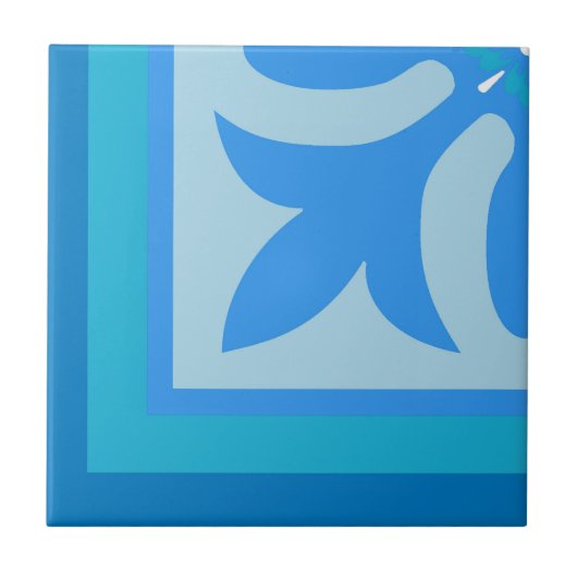 海ブルーズカラー四分表タイル タイル (正面)