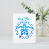 海ブルートライバルカメ鍵ウエスト ポストカード (スタンド正面)