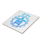 海ブルートライバルタートルアルバ タイル (側面)