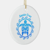 海ブルートライバルタートルサンタクルーズ セラミックオーナメント (右)