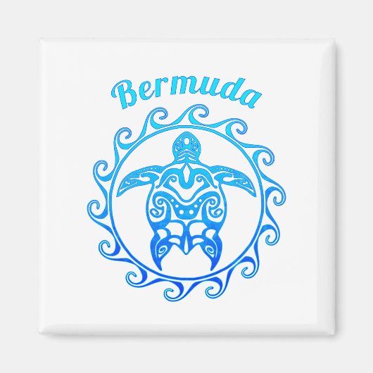 海ブルートライバルタートルバミューダ マグネット (正面)