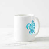 海ブルートライバルハワイアンウミガメ コーヒーマグカップ (正面右)