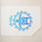 海ブルートリバルタートルアルバ シェルパブランケット (正面(横))