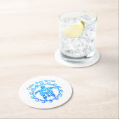 海ブルートリバルタートルカボサンルカス ラウンドペーパーコースター (インサイチュ)