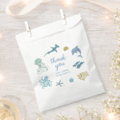 海ブルーバースデーパーティー フェイバーバッグ (クリップ留めされた状態)