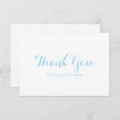 海ブルーパーソナライズされたサンキューノート 招待状 (正面/裏面)