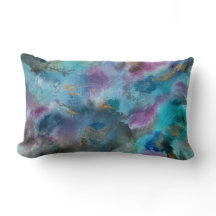 海ブルーパープル金ゴールドウォーターカラー抽象芸術アート