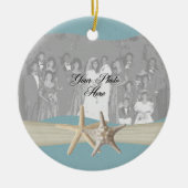 海ブルーヒトデの写真 セラミックオーナメント (正面)