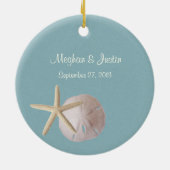 海ブルーヒトデの写真 セラミックオーナメント (裏面)