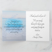 海ブルービーチ牧師の評価 サンキューカード (内部)