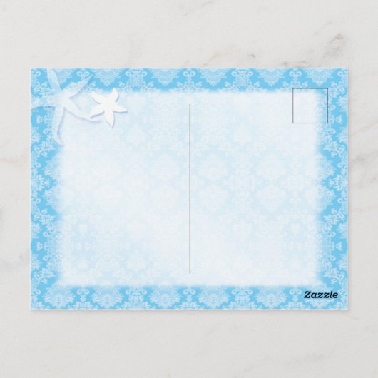 海ブルービーチ結婚式日付の保存 ポストカード (裏面)