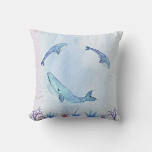 海ブルーピロー クッション (正面)