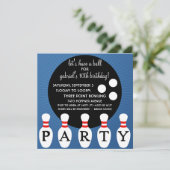 海ブルーピンパーティーボーリング誕生パーティー 招待状 (スタンド正面)