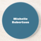 海ブループレーンのミニマリスト独自の名前を追加 コースター (正面)