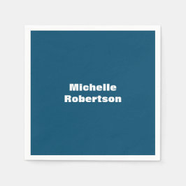 海ブループレーンのミニマリスト独自の名前を追加 スタンダードカクテルナプキン