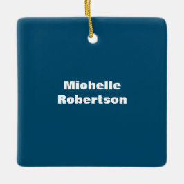 海ブループレーンのミニマリスト独自の名前を追加 セラミックオーナメント