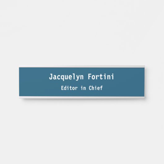 海ブループレーンエレガントミニマモダンリストシンプル サインプレート (正面)