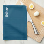 海ブループレーンエレガントミニマモダンリスト キッチンタオル (四つ折り)