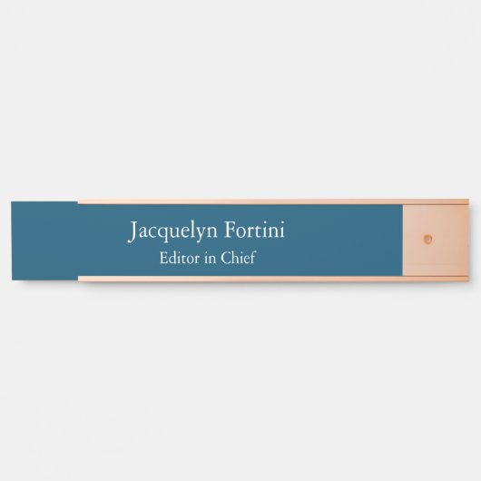 海ブループレーンエレガントミニマモダンリスト サインプレート (正面)