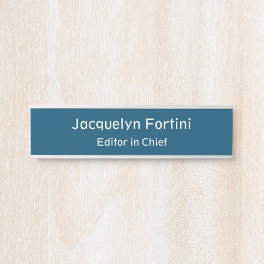 海ブループレーンエレガントミニマモダンリスト サインプレート (正面)