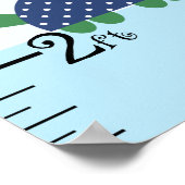 海ブルーホエー保ル生長計8 x 44! ポスター (角)