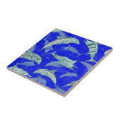 海ブルーマリンアニマルズドルフィンマーリンズ タイル (側面)