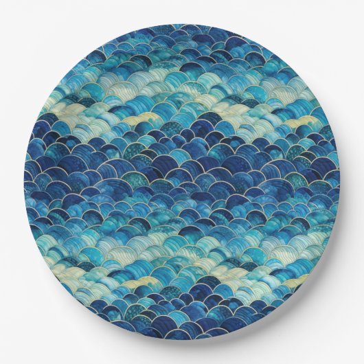 海ブルーマーメイド ペーパープレート (正面)