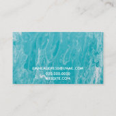 海ブルーモダン絵を描名刺 名刺 (裏面)
