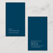 海ブルーユニークモダンエレガント 名刺 (正面/裏面)