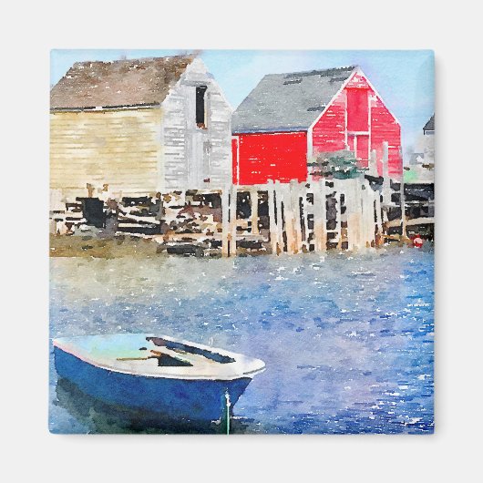 海ブルーロック魚釣りシャックス マグネット (正面)