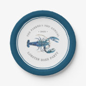 海ブルーロブスターベイク ペーパープレート (正面)