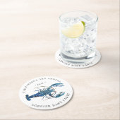 海ブルーロブスターベイク ラウンドペーパーコースター (インサイチュ)