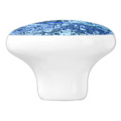 海ブルー抽象芸術水模様 セラミックノブ (側面)