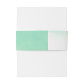 海ブルー抽象芸術水結婚色 招待状ベリーバンド (裏面例)