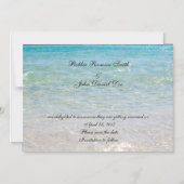 海ブルー日付を保存 マグネット招待状 (正面)