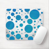 海ブルー水玉模様 マウスパッド (マウス)