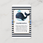 海ブルー海の下にかわいいクジラの赤ちゃんシャワー エンクロージャーカード (正面)