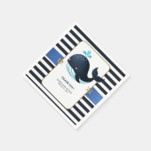 海ブルー海の下にかわいいクジラの赤ちゃんシャワー スタンダードカクテルナプキン (角)